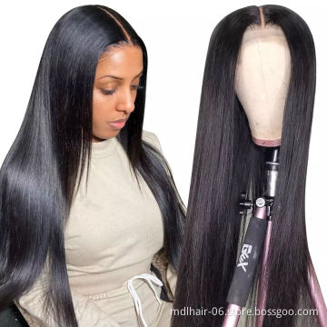 Transparent 13x4 Lace Front Wig With Baby Hair,Straight 40 Inch Human Hair Wig,Cuticle Aligned Brazilian Virgin Human Hair Wig
